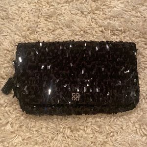 Coach Special Edition Clutch, Black Sequin
